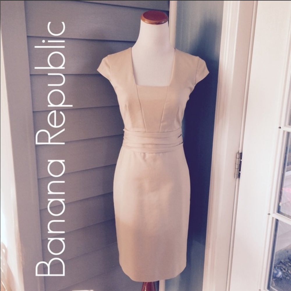 Banana Republic Khaki Sheath Dress